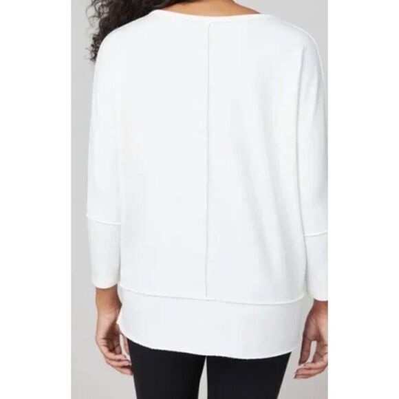 Spanx Perfect Length Top, Dolman 3/4 Sleeve Powder Size L - Picture 8 of 8